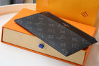 LOUIS VUITTON LV SLIM PURSE BLUE MONOGRAM CANVAS 20CM