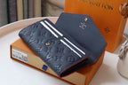 LOUIS VUITTON LV SARAH WALLET MONOGRAM EMPREINTE LEATHER 19CM BLACK RED