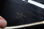 LOUIS VUITTON LV ZIPPY WALLET LONG PURSE BLACK MONOGRAM EMPREINTE LEATHER