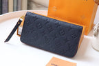 LOUIS VUITTON LV ZIPPY WALLET LONG PURSE BLUE RED EMPREINTE LEATHER