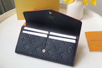 LOUIS VUITTON SARAH WALLET BLACK RED MONOGRAM EMPREINTE 19CM