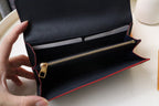 LOUIS VUITTON SARAH WALLET BLACK RED MONOGRAM EMPREINTE 19CM