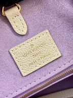 LOUIS VUITTON ONTHEGO 35 WHITE PURPLE MONOGRAM CANVAS