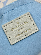 LOUIS VUITTON SPEEDY 20.5 WHITE BLUE MONOGRAM CANVAS