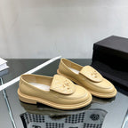 CHANEL Moasins Beige Quilted Calfskin