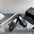 CHANEL Moasins Black Quilted Calfskin