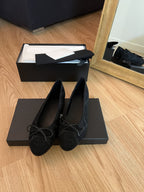 CHANEL ballet flats black denim