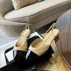CHANEL slingbacks beige quilted calfskin