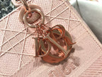 DIOR MEDIUM LADY D-LITE 24 PINK CANNAGE EMBROIDERY