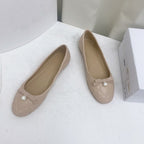 DIOR CD BALLET FLAT BEIGE MOP FRONT