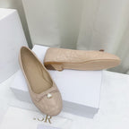 DIOR CD BALLET FLAT BEIGE MOP FRONT