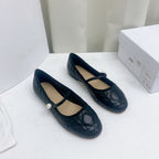 DIOR CD BALLET FLAT BLACK MOP MIDDLE