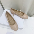 DIOR CD BALLET FLAT BEIGE MOP MIDDLE