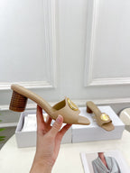 DIOR CD FOREVER HEELED 5CM BEIGE