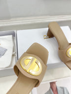 DIOR CD FOREVER HEELED 5CM BEIGE