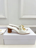 DIOR CD FOREVER HEELED 5CM WHITE