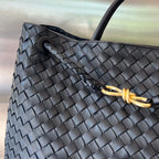BOTTEGA VENETA LARGE ANDIAMO 45CM BLACK LAMBSKIN