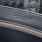 BOTTEGA VENETA LARGE ANDIAMO 45CM BLACK LAMBSKIN