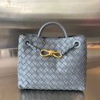 BOTTEGA VENETA SMALL ANDIAMO 25CM DARK GREY LAMBSKIN