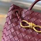 BOTTEGA VENETA SMALL ANDIAMO 25CM DARK RED LAMBSKIN