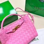 BOTTEGA VENETA SMALL ANDIAMO 25CM PINK LAMBSKIN