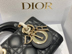 DIOR MICRO LADY D-JOY 16.5 BLACK LAMBSKIN