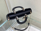 DIOR MEDIUM LADY D-JOY 26 BLACK LAMBSKIN