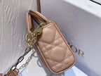 DIOR MICRO LADY D-JOY 16.5 ROSE LAMBSKIN