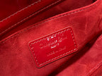 DIOR MEDIUM LADY D-JOY 26 RED PATENT CALFSKIN