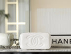 CHANEL VANITY CASE 17 WHITE LAMBSKIN SILVER HARDWARE