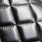 CHANEL VANITY CASE 17 BLACK LAMBSKIN SILVER HARDWARE