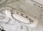CHANEL WOC 19 WHITE LAMBSKIN SILVER HARDWARE