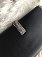 HERMES JIGE ELAN 29 CLUTCH IN BLACK CALFSKIN WITH WHITE LIZARD SKIN