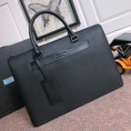 PRADA BRIEFCASE 40 IN BLACK GRAINED CALFSKIN