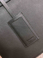 PRADA BRIEFCASE 40 IN BLACK GRAINED CALFSKIN