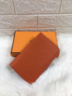 HERMES DOGON WALLET 20 ORANGE GRAINED CALFSKIN