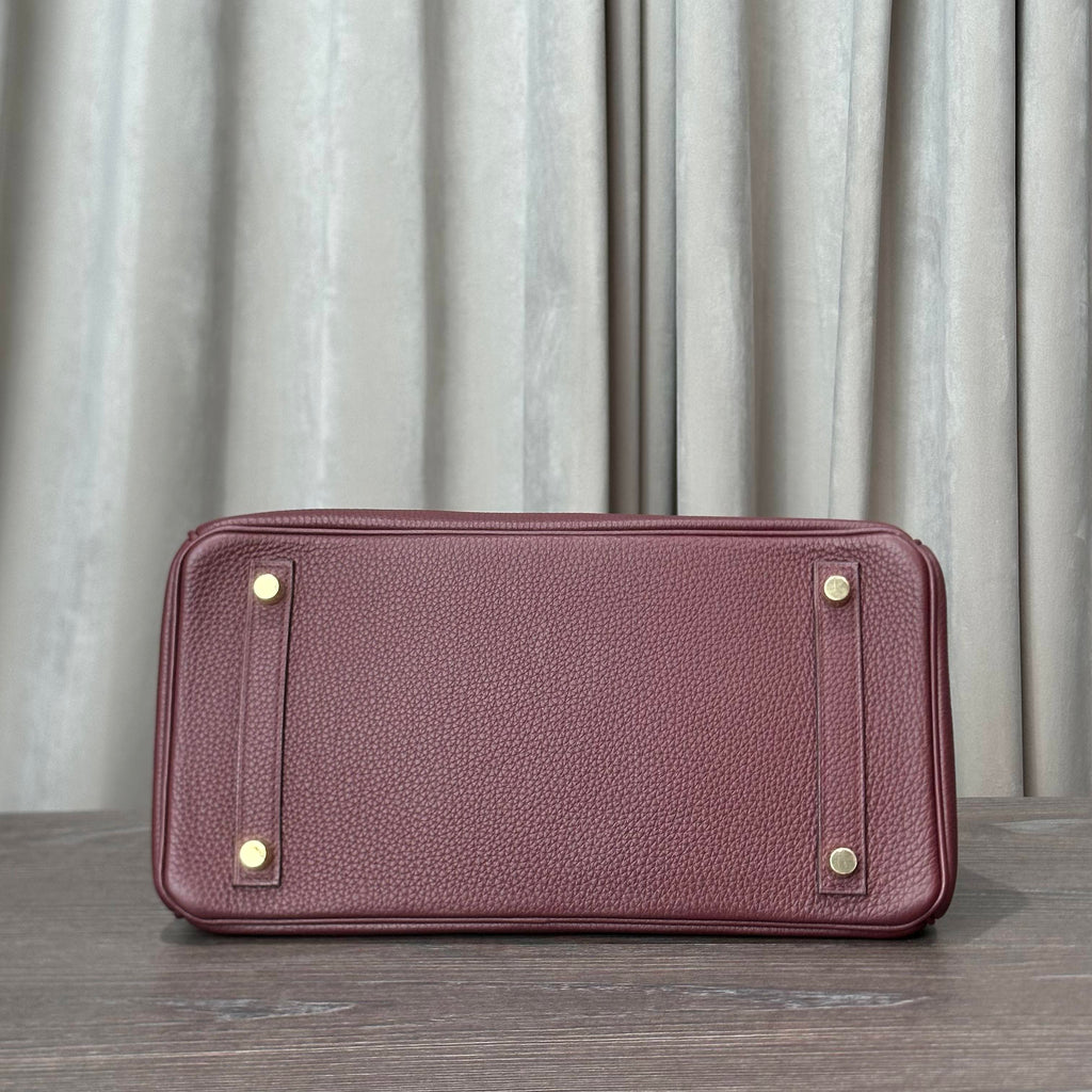 Hermès Rouge H Birkin 30 Togo Gold Hardware