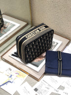 DIOR SMALL 24 VANITY CASE IN BLACK MONOGRAM OBLIQUE JACQUARD
