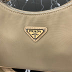 PRADA HOBO 22 BAG IN FLAX YELLOW RE-NYLON