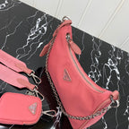 PRADA HOBO 22 BAG IN RK PINK RE-NYLON