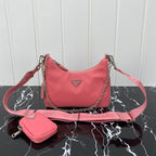 PRADA HOBO 22 BAG IN RK PINK RE-NYLON