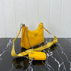 PRADA HOBO 22 BAG IN AMBER YELLOW RE-NYLON