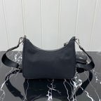 PRADA HOBO 22 BAG IN BLACK RE-NYLON