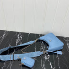 PRADA HOBO 22 BAG IN CERULEAN BLUE RE-NYLON