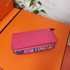 HERMES Zipper Wallet 20 Pink Epsom