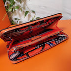 HERMES Zipper Wallet 20 Orange Epsom