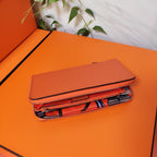 HERMES Zipper Wallet 20 Orange Epsom