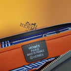 HERMES Zipper Wallet 20 Brown Epsom