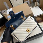 GUCCI MARMONT 22 HANDBAG IN WHITE CALFSKIN