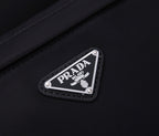 PRADA BACKPACK 39 IN BLACK RE-NYLON AND SAFFIANO LEATHER